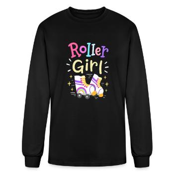 Roller Skate Roller Girl - Men's Long Sleeve T-Shirt - black - Front