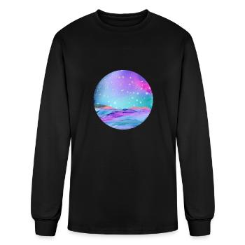 Aquarius Constellation Landscape - Men's Long Sleeve T-Shirt - black - Front
