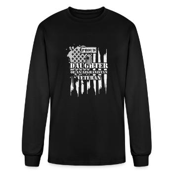 Daughter Proud Daughter Of An Afghanistan Vetera - Men's Long Sleeve T-Shirt - black - Front
