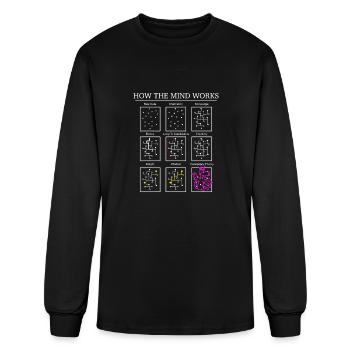 Data Science Neuroscience Neurology Psychology - Men's Long Sleeve T-Shirt - black - Front