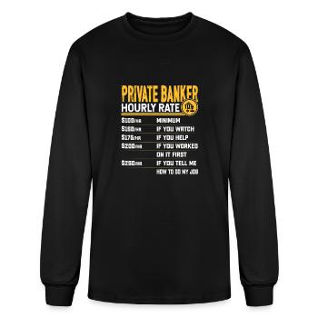 Private Banker Hourly Rate Private Accountant - Men's Long Sleeve T-Shirt - black - Front