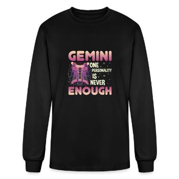 Gemini Zodiac Sign Astrology Horoscope Gemini - Men's Long Sleeve T-Shirt - black - Front
