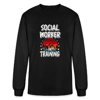 Social Worker in Training Future Social Worker - Men's Long Sleeve T-Shirt - black - Front
