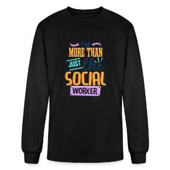 Social Worker Quote - Men's Long Sleeve T-Shirt - black - Front