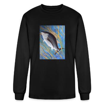 Albacore Hooky from School - Men's Long Sleeve T-Shirt - black - Front