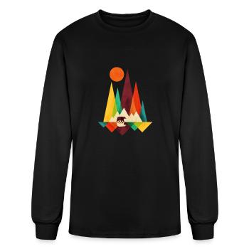 Mountain Bear Vintage - Men's Long Sleeve T-Shirt - black - Front
