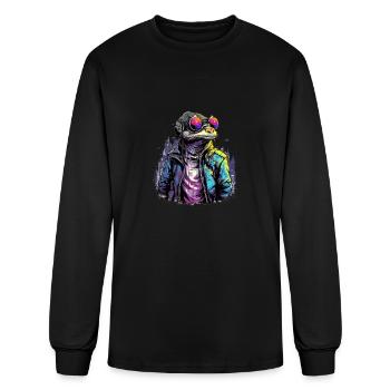 Cyberpunk frog - Men's Long Sleeve T-Shirt - black - Front