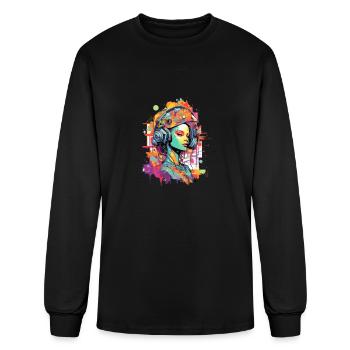 Cyberpunk girl - Men's Long Sleeve T-Shirt - black - Front