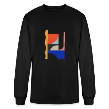 Geometric collage 7 - Men's Long Sleeve T-Shirt - black - Front