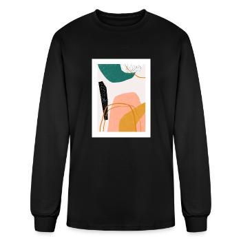 October Abstract - Men's Long Sleeve T-Shirt - black - Front