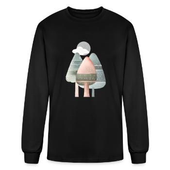 Trees - Men's Long Sleeve T-Shirt - black - Front