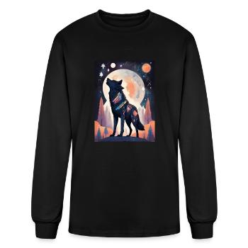 Dreamy Fox Constellation - Men's Long Sleeve T-Shirt - black - Front