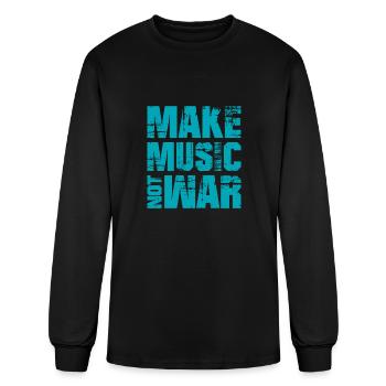 Make Music Not War - Men's Long Sleeve T-Shirt - black - Front