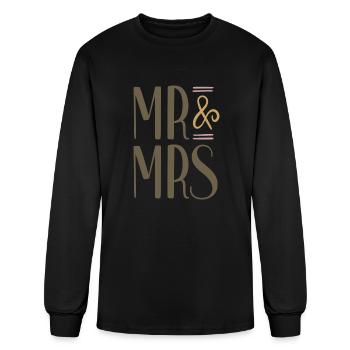 Mr and Mrs - Men's Long Sleeve T-Shirt - black - Front
