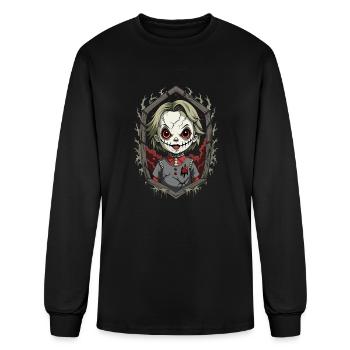 scary doll - Men's Long Sleeve T-Shirt - black - Front