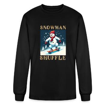 Snowman Shuffle - Coolest Snowman in Town - Men's Long Sleeve T-Shirt - black - Front
