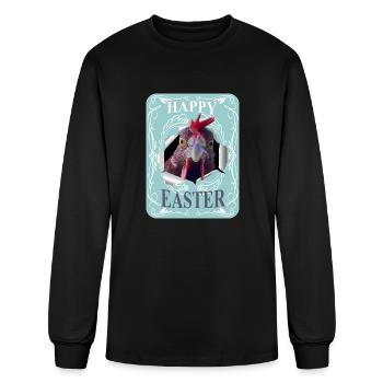 HappyEaster - Men's Long Sleeve T-Shirt - black - Front
