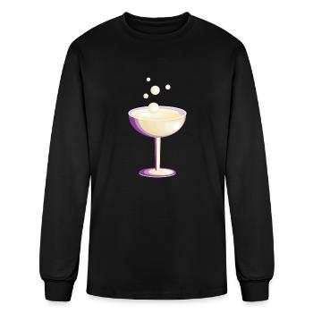 Glass Of Champagne (Wine) - Men's Long Sleeve T-Shirt - black - Front