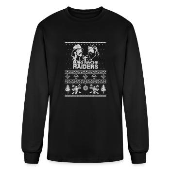Christmas sweater for Puro Pinche Raiders - Men's Long Sleeve T-Shirt - black - Front