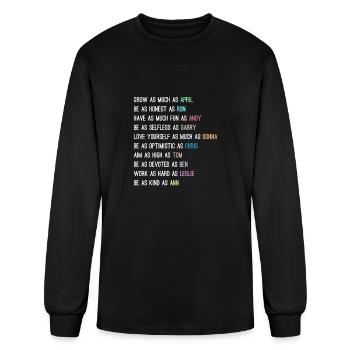 Parks characters - Men's Long Sleeve T-Shirt - black - Front
