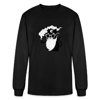 Whiskers And Pipe - Men's Long Sleeve T-Shirt - black - Front