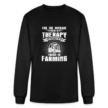 farming, farming luscious, farming simulator, farm - Men's Long Sleeve T-Shirt - black - Front