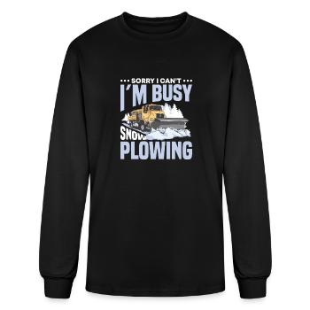 Snowplow Driver Snow Plowing Essentials Snow Plow - Men's Long Sleeve T-Shirt - black - Front