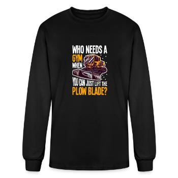 Snow Plowing Truck Driver Essentials Snow Plow - Men's Long Sleeve T-Shirt - black - Front