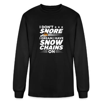 Snow Plow Truck Driver Supplies Snow Plowing Truck - Men's Long Sleeve T-Shirt - black - Front