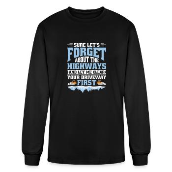 Snow Plowing Truck Driver Supplies Snow Plow Drivi - Men's Long Sleeve T-Shirt - black - Front