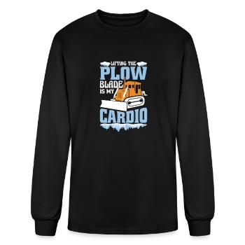 Snow Plow Truck Driver Essentials Snow Plowing - Men's Long Sleeve T-Shirt - black - Front