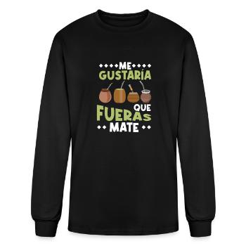 Argentinian Drink Yerba Mate Drinking Yerba Mate T - Men's Long Sleeve T-Shirt - black - Front