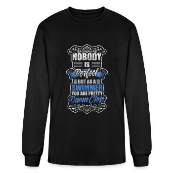 Swim Water Free Swimmer - Men's Long Sleeve T-Shirt - black - Front