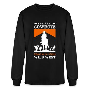 Rodeo Country America Revolver - Men's Long Sleeve T-Shirt - black - Front