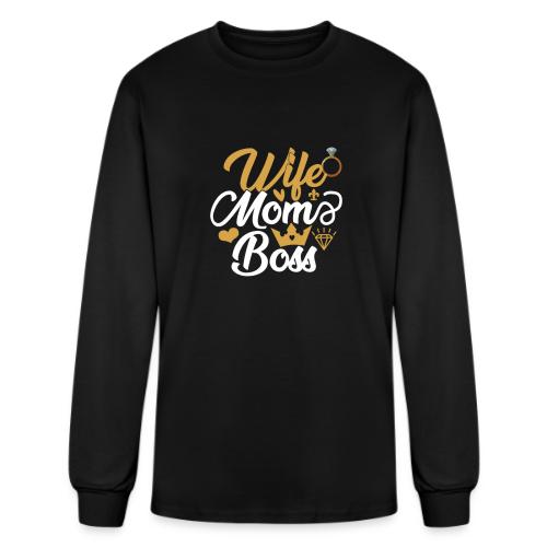 Wife Mom Boss design - Men's Long Sleeve T-Shirt