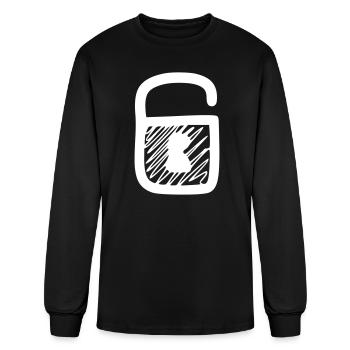 Lock - Men's Long Sleeve T-Shirt - black - Front