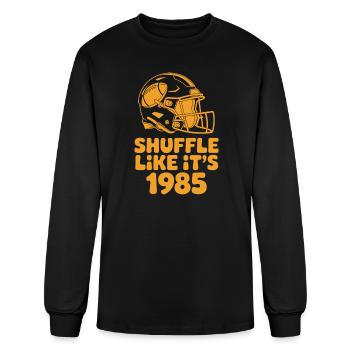 Shuffle Like It's 1985 Helmet - Men's Long Sleeve T-Shirt - black - Front
