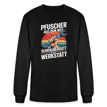  Pfuscher Aus Dem Weg Der Schraubergott Betritt - Men's Long Sleeve T-Shirt - black - Front