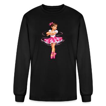 Twirl of Pink Ballet Girl - Men's Long Sleeve T-Shirt - black - Front