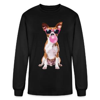 Basenji - Men's Long Sleeve T-Shirt - black - Front