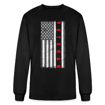 Veteran - Men's Long Sleeve T-Shirt - black - Front
