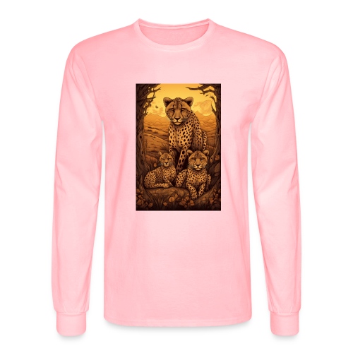 Cheetah Family #6 - Men's Long Sleeve T-Shirt