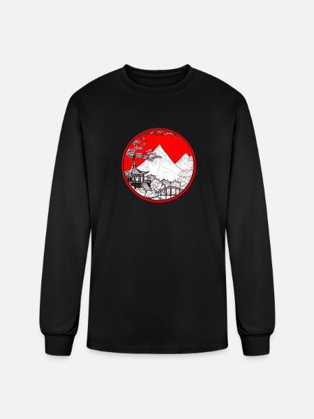 Japanese - Men's Long Sleeve T-Shirt - black