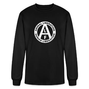 ALF Animal Liberation Human Liberation Logo - Men's Long Sleeve T-Shirt - black - Front