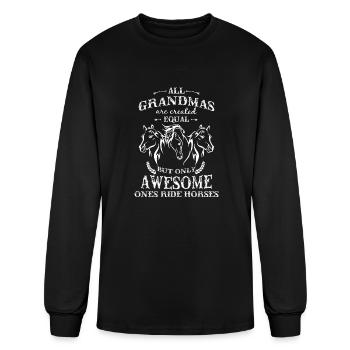 Horse - Horse - grandmas are created equal, only - Men's Long Sleeve T-Shirt - black - Front