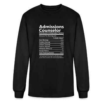 Admissions Counselor T Shirt - Nutritional And Und - Men's Long Sleeve T-Shirt - black - Front