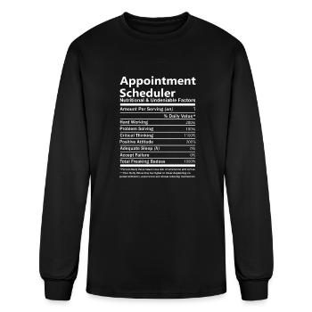 Appointment Scheduler T Shirt - Nutritional And Un - Men's Long Sleeve T-Shirt - black - Front
