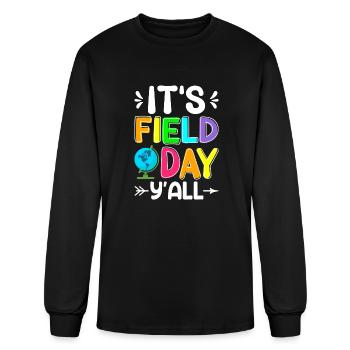 It s Field Day Y all First Day Of School - Men's Long Sleeve T-Shirt - black - Front