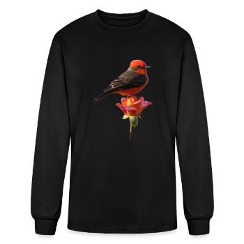 Vermilion Flycatcher - Men's Long Sleeve T-Shirt - black - Front