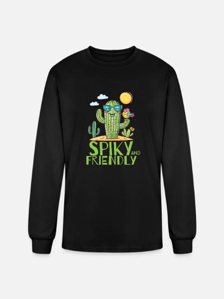 Spiky And Friendly - Men's Long Sleeve T-Shirt - black
